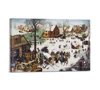 Pieter Bruegel El censo de Belén obras clásicas pósteres de obras de arte impresas para pared, lienzo decorativo para regalo, decoración del hogar, 30 x 45 cm