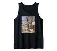 Pieter Bruegel The Elder - Paisaje de Invierno con Trampa para pájaros Camiseta sin Mangas
