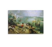 Pieter Bruegel The Elder - Póster de pintura famosa de la caída de Ícaro, impresión artística para pared, lienzo, obras de arte estéticas para habitación de 30 x 45 cm