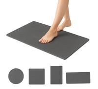 Pietra Alfombra de Piedra Diatomita baño Grande - Bases absorbentes Diatomita x 5 Placas Diatomita con Tapete de Diatomita 60x40 cm - Escurreplatos de Piedra Diatomita