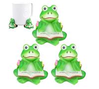 Pietri di Pot Animal,Pietti di animale, cucina cucina piedi di rana, Supporto da fioriera set di 3 per il prato da cucina, decorazione da giardino statue di animali in resina