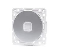 Pieza adaptadora de teléfono 1 vía, color plateado, para conexiones alemanas y francesas; ideal para telefonía en sistemas europeos.