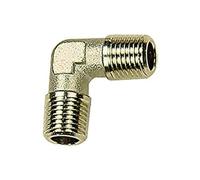 Pieza angular exterior/exterior, R 1/2, SW 21, presión de funcionamiento máx. 60 bar. Temperatura de funcionamiento máx. 150 °C, latón niquelado.