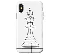 Pieza de ajedrez Dibujo unifilar Carcasa para iPhone X/XS