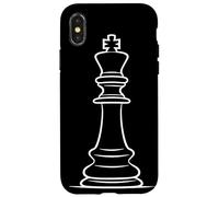 Pieza de ajedrez Dibujo unifilar Carcasa para iPhone X/XS