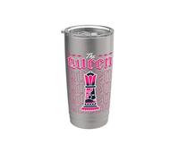 Pieza de ajedrez La Reina Divertido Disfraz de Halloween a juego Vaso térmico de acero inoxidable de doble pared