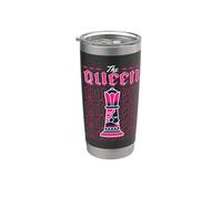 Pieza de ajedrez La Reina Divertido Disfraz de Halloween a juego Vaso térmico de acero inoxidable de doble pared