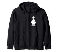 Pieza de ajedrez única de pingüino diseño Minimalista Sudadera con Capucha