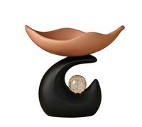 Pieza de Almacenamiento de Llaves de Resina de Lujo y decoración del hogar, Elegante Cuenco con Vidrio de Burbujas para recepción, Dormitorio o área de Trabajo, Regalo, artículo digno para hogar