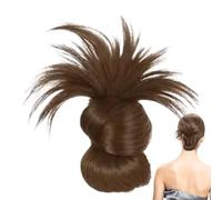 Pieza De Cabello Para Moño | Moño Postizo Con Plumas Y Clip - Clip Ligero Y Cómodo Duradero Para Uso Diario Fiestas Y Eventos De Mujeres Niñas Y Regalos