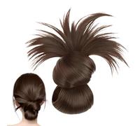 Pieza De Cabello Para Moño,Moño Postizo Con Plumas Y Clip | Horquilla Ligera Y Duradera Para Eventos Familiares Amigos Bodas Fiestas