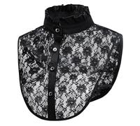 Pieza De Cuello Superior, Collar Elee Y Simple, Cuello Decorativo, Accesorios De Ropa, Cuello Extraíble (Negro)