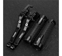 Pieza de Embrague Manetas De Embrague Extensibles Y Plegables para Motocicleta, Palancas Freno con Empuñadura Ajustable para Honda Transalp XL650V XLV 650 2001-2007(Black1)