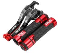 Pieza de Embrague Manetas De Embrague Y Freno Extensibles Plegables para Motocicleta con Mango Ajustable para Honda VTR1000F Firestorm VTR1000 F VTR 1000F 1998-2005(Red 6)