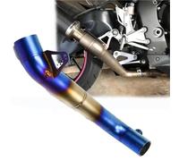 Pieza de Escape para Honda CBR1000RR CBR 1000R 2008 2009 2010 2011 2012 2013 2014 2015 2016 Tubo De Escape 60 Mm con Enlace Central para Motocicleta(BLU)