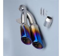 Pieza de Escape Silenciador Universal De Escape Motocicleta 51 Mm con Doble Orificio para Honda CM300, para Kawasaki, para NINJA350 400 para Yamaha R3(BLU)