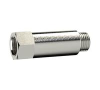 Pieza de extensión larga, G 1/4 A, G 1/4 I, SW 17, latón vern, presión de trabajo máx. 25 bares, temperatura de funcionamiento Máx. 150 °C, L = 51 mm.