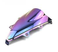 Pieza de extensión Piezas De La Cubierta del Carenado Parabrisas Motocicleta Doble Burbuja para CBR300R 2014 2015 2016 2017(Iridium)