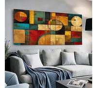 pieza de lienzo abstracto moderno, arte decorativo, póster para sala de estar, dormitorio, comedor, imágenes de pared horizontales, obra de arte, 70 x 120 cm/sin marco