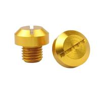 Pieza de Motocicleta 2 Uds Universal Motocicleta M10x1.25 Espejo Retrovisor Rosca Agujero Tapones Tornillo En El Sentido De Las Agujas del Reloj Pernos Cubiertas Tapas(Gold)