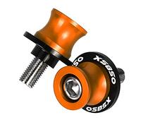 Pieza de Motocicleta Accesorios De Motocicleta CNC Basculante Carretes Soporte Tornillos Deslizador para Yamaha XS 850 XS850 1980 1981 1982 1983 1984 1985 1986(Orange)