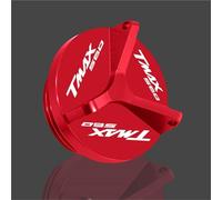 Pieza de Motocicleta Accesorios De Motocicleta CNC Taza Aceite Motor Tapa Llenado Tapón Cubierta para Yamaha TMAX 560 TMAX560 Tech MAX 2020-2024 2025(Red A)