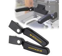 Pieza de Motocicleta Accesorios para Motocicletas, 2 Piezas, Reposabrazos Pasajero, Caja Plegable, Kit De Asiento Trasero, Pasamanos Laterales para Suzuki V-Strom DL 650 DL650(Gold)