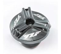 Pieza de Motocicleta Cubierta De Llenado Aceite Motor Motocicleta, Accesorios Filtro para Yamaha YZF R1 R1M YZFR1 YZF-R1 M 2005-2017 2018 2019 2020(Gray B)