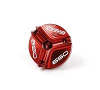 Pieza de Motocicleta Cubierta Llenado Aceite Motor Motocicleta Protección De Filtro para Kawasaki Z650 RS Z 650 para Ninja 2017-2023 2024 para Versy(Rosso)