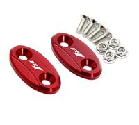 Pieza de Motocicleta Cubierta Orificio Espejo Accionado por El Parabrisas De La Motocicleta Bloque del Retrovisor para Yamaha YZFR1 R1 2007 2008 2009 2010 2011 2012 2013 2014(Rosso)