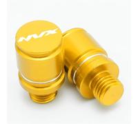 Pieza de Motocicleta Espejos De Motocicleta con Cabezal para Tornillos, Tapas, Perno Roscado M10X1.25 para Yamaha NVX 125 NVX125 AEROX155 AEROX 155 2015-2019 2020 2021 2022(Gold)