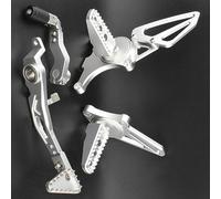Pieza de motocicleta Para BMW R Nine T NineT R9T 2014 2015 2016 2017 2018 2019 2020 Reposapiés Trasero Para Motocicleta, Para Conductor, Juego De Pedales(Silver)
