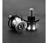 Pieza de Motocicleta para Kawasaki EX 500 R GPZ500S EX500R 1990 1991 1992 1993 1994 1995 1996 1997-2009 Carretes De Basculante para Motocicleta Tornillos Soporte Trasero Deslizadores(Silver)