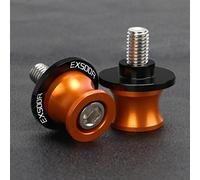 Pieza de Motocicleta para Kawasaki EX 500 R GPZ500S EX500R 1990 1991 1992 1993 1994 1995 1996 1997-2009 Carretes De Basculante para Motocicleta Tornillos Soporte Trasero Deslizadores(Orange)