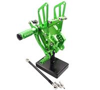 Pieza de motocicleta Para KAWASAKI Para Ninja ZX6R ZX636 ZX 6R 636 2009-2018 2017 2016 2015 2014 2013 2012 2011 2010 CNC Aleación De Aluminio Reposapiés Motocicleta Juego Trasero(Vert)