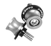 Pieza de Motocicleta para Yamaha XS 850 XS850 1980-1985 1986 Accesorios De Motocicleta CNC Basculante Carretes Soporte Tornillos Deslizador(Silver)