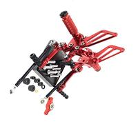 Pieza de motocicleta Reposapiés Trasero Para Motocicleta CNC Ajustable Para Ducati 848 EV0 2008-2013 2009 2010 2011 2012 1098/s 1098s 2007-2008 1198(Rosso)