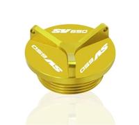 Pieza de Motocicleta Tapa Filtro Aceite Motor Tapón Drenaje, Cubierta De Tornillo, Accesorios Motocicleta, Llenado para Suzuki SV650 SV650S SV650A SV650X SV 650(Jaune)