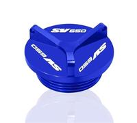 Pieza de Motocicleta Tapa Filtro Aceite Motor Tapón Drenaje, Cubierta De Tornillo, Accesorios Motocicleta, Llenado para Suzuki SV650 SV650S SV650A SV650X SV 650(BLU)