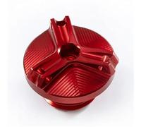 Pieza de Motocicleta Tapa Llenado Aceite M20 * 2,5, De Tapón Motor Copa Filtro Aluminio para Kawasaki Z900 Z650 Z800 Z400 Z1000 Z1000R Z1000SX Z900RS(Rosso)