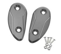 Pieza de Motocicleta Tapas para Orificios De Espejos Retrovisores Motocicleta con para Honda CBR1000RR 1000 RR 2008 2009-2017(Grey)