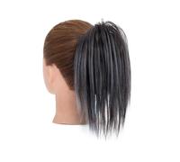 Pieza de pelo de moño Clip de garra recta sintética, moño esponjoso con trenzas, moño desordenado, extensiones de postizos recogidos Piezas de cabello para mujeres(1)