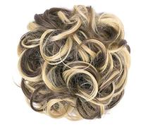 Pieza de pelo de moño desordenado, 1 pieza de extensiones de pelo grueso para uso diario, pieza de pelo de moño desordenado, moño de pelo desordenado, coleteros sintéticos ondulados y rizados, cola
