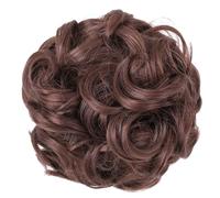 Pieza de pelo de moño desordenado, 1 pieza de pelo de moño desordenado, moño de pelo desordenado, extensiones de pelo sintético ondulado y rizado, cola de caballo, postizo grueso Updo para uso diari