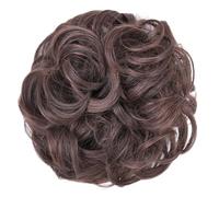 Pieza de pelo de moño desordenado, 1 pieza de pelo de moño desordenado, moño de pelo desordenado, extensiones de pelo sintético ondulado y rizado, cola de caballo, postizo grueso Updo para uso diari