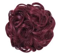 Pieza de pelo de moño desordenado, 1 pieza de pelo de moño desordenado, moño de pelo desordenado, extensiones de pelo sintético ondulado y rizado, cola de caballo, postizo grueso Updo para uso diari