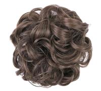 Pieza de pelo de moño desordenado, 1 pieza de pelo de moño desordenado, moño de pelo desordenado, extensiones de pelo sintético ondulado y rizado, cola de caballo, postizo grueso Updo para uso diari