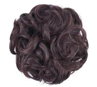 Pieza de pelo de moño desordenado, 1 pieza de pelo de moño desordenado, moño de pelo desordenado, extensiones de pelo sintético ondulado y rizado, cola de caballo, postizo grueso Updo para uso diari