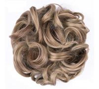Pieza de pelo de moño desordenado, 1 pieza de pelo de moño desordenado, moño de pelo desordenado, extensiones de pelo sintético ondulado y rizado, cola de caballo, postizo grueso Updo para uso diari
