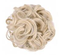 Pieza de pelo de moño desordenado, 1 pieza de pelo de moño desordenado, moño de pelo desordenado, extensiones de pelo sintético ondulado y rizado, cola de caballo, postizo grueso Updo para uso diari